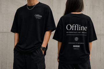 Offline Tee – Front and Back on model