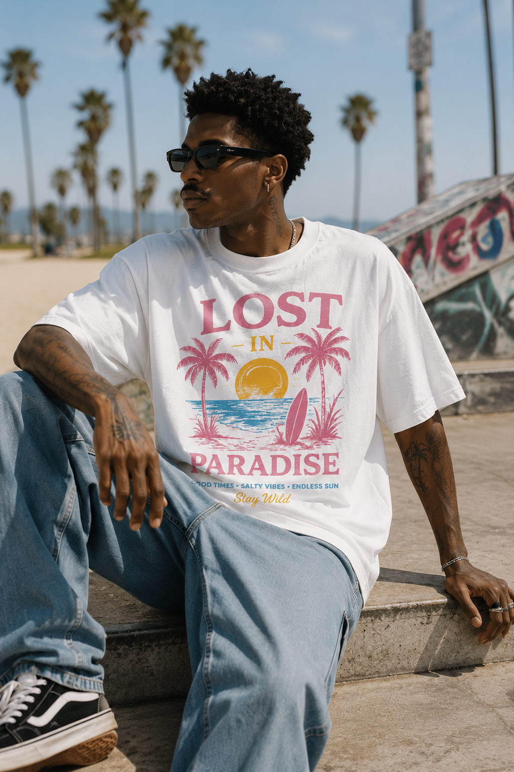 Lost In Paradise Oversized Tee