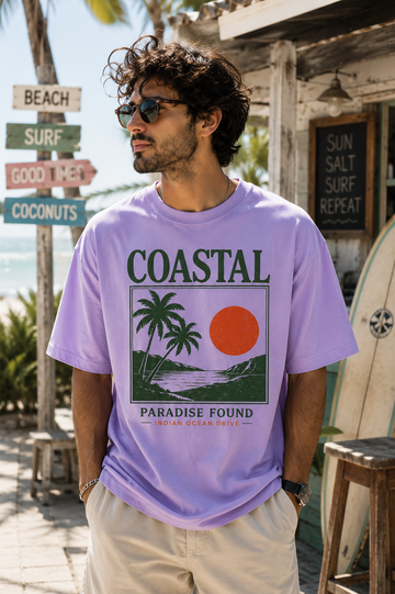 Coastal Paradise Found Oversized Tee