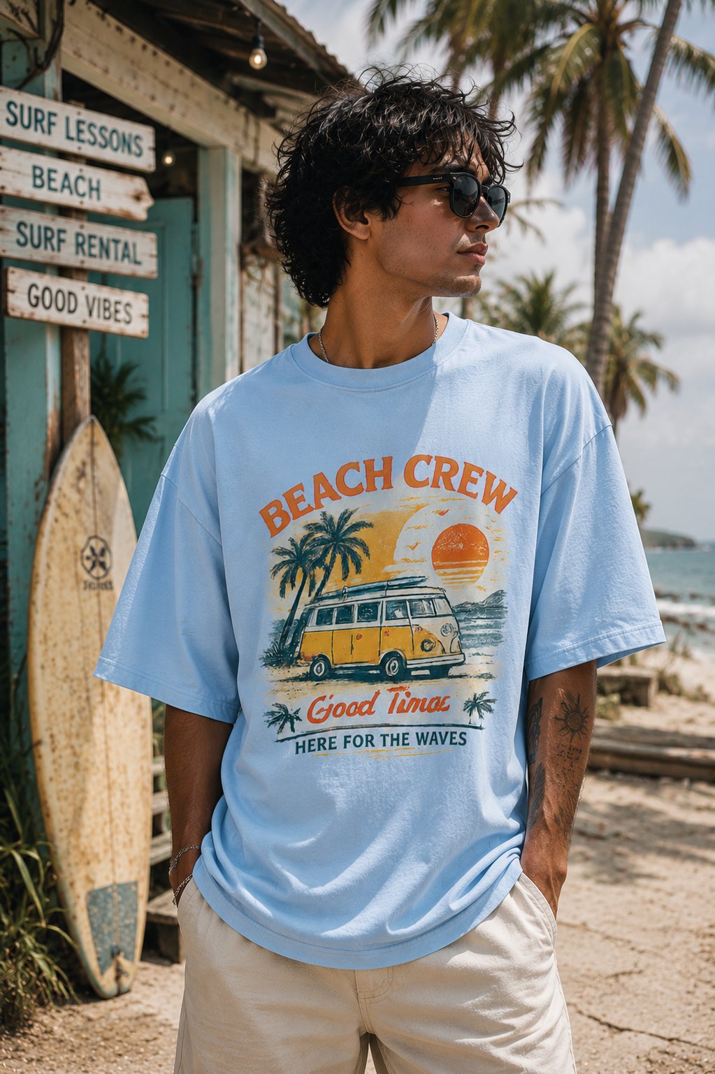 Beach Crew Oversized Tee