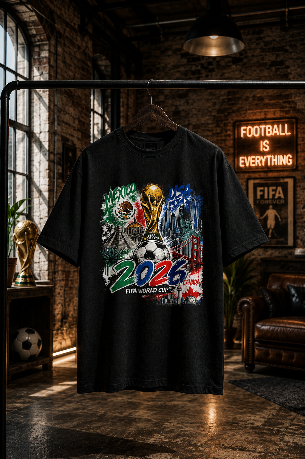 FIFA World Cup 2026 Host Nations Unisex Oversized Tee