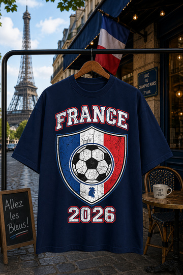 France 2026 Allez Les Bleus Unisex Oversized Tee