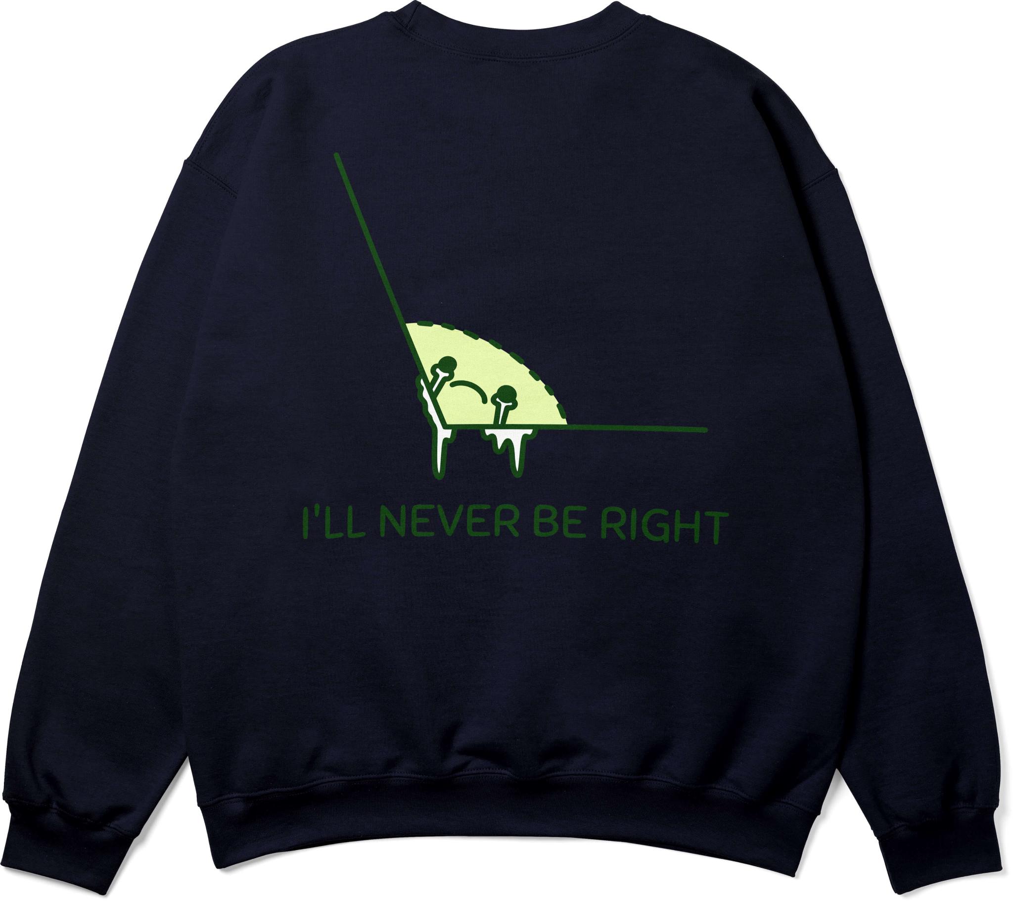 I'll Never Be Right Oversized Sweatshirt