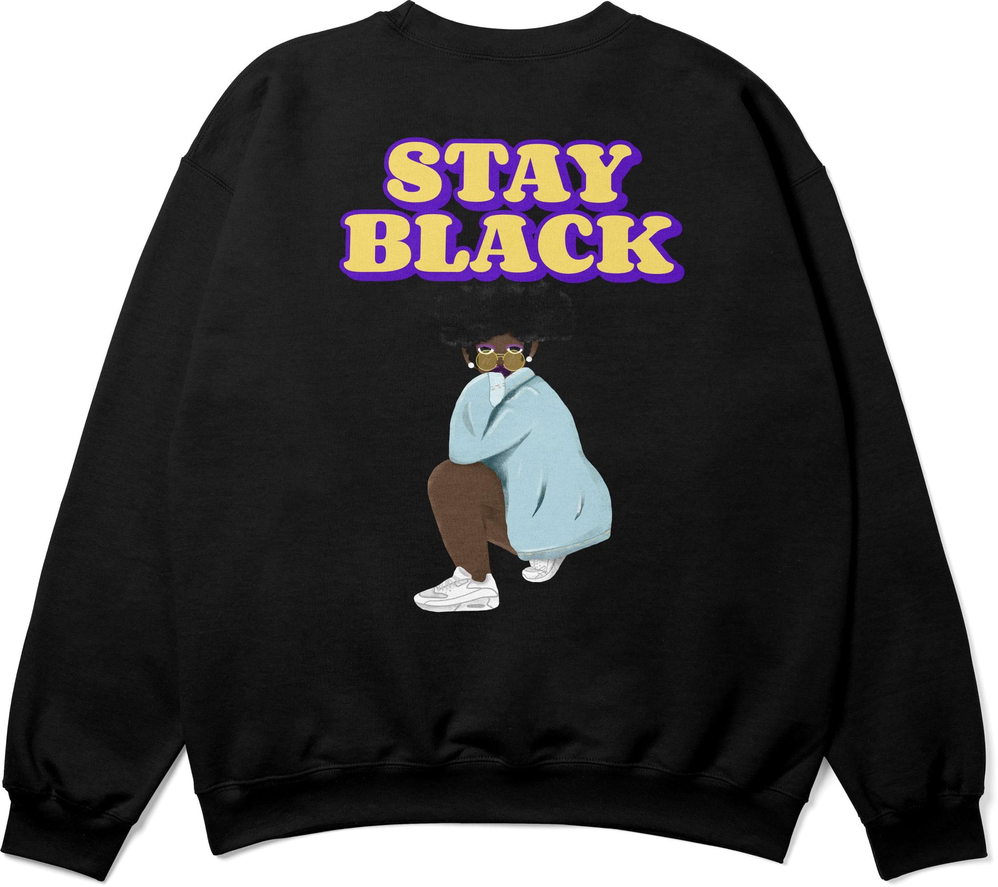 Stay Black Oversized Sweatshirt