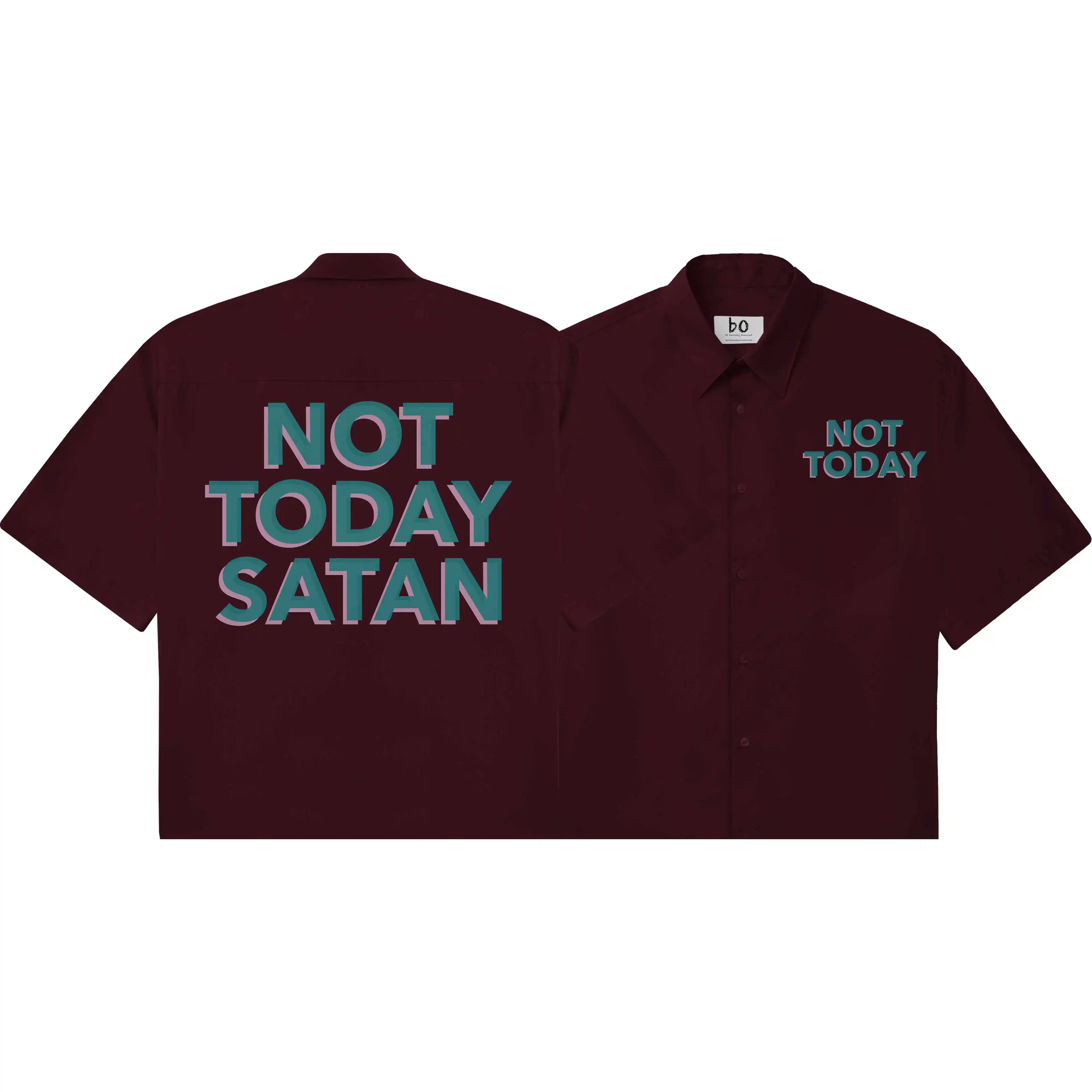 Not Today Satan Oversized Shirt